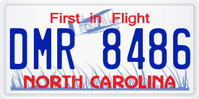 NC license plate DMR8486