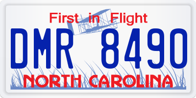 NC license plate DMR8490
