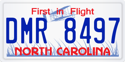 NC license plate DMR8497
