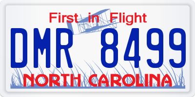 NC license plate DMR8499