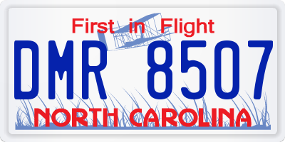 NC license plate DMR8507