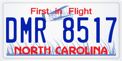 NC license plate DMR8517