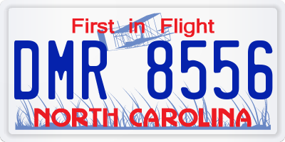 NC license plate DMR8556