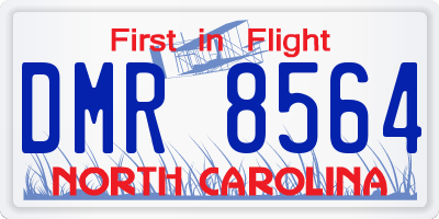 NC license plate DMR8564