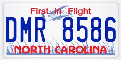 NC license plate DMR8586