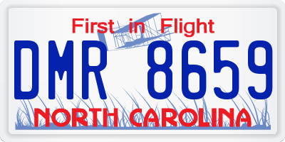 NC license plate DMR8659