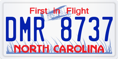 NC license plate DMR8737
