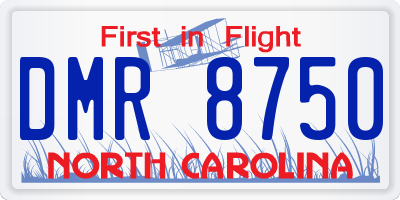NC license plate DMR8750