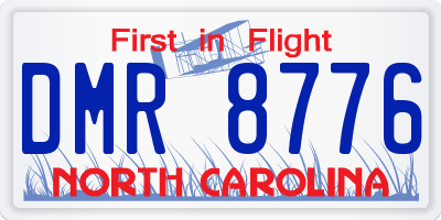 NC license plate DMR8776