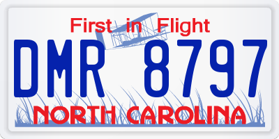 NC license plate DMR8797