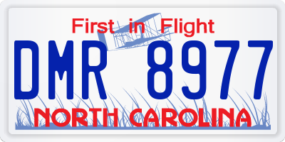 NC license plate DMR8977