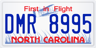 NC license plate DMR8995