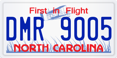 NC license plate DMR9005