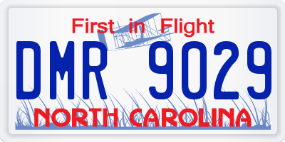NC license plate DMR9029