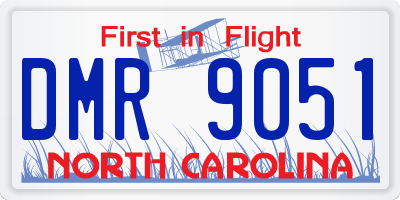 NC license plate DMR9051