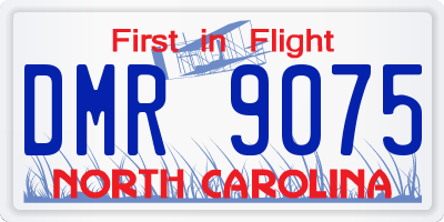 NC license plate DMR9075