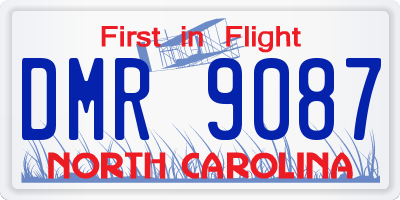 NC license plate DMR9087