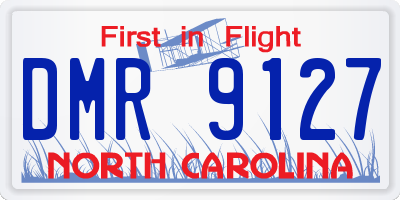 NC license plate DMR9127