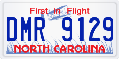NC license plate DMR9129