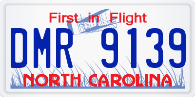 NC license plate DMR9139