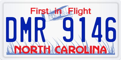 NC license plate DMR9146