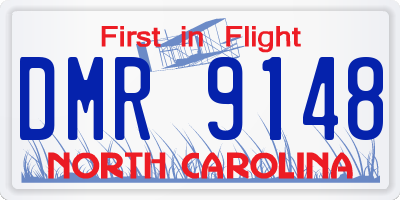 NC license plate DMR9148