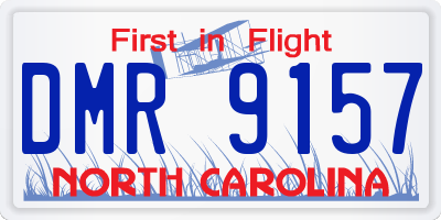 NC license plate DMR9157