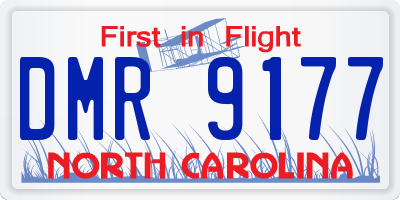NC license plate DMR9177