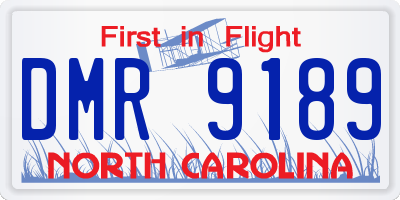 NC license plate DMR9189