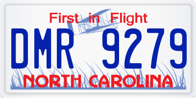 NC license plate DMR9279