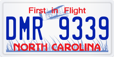 NC license plate DMR9339