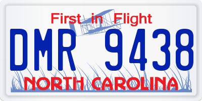 NC license plate DMR9438