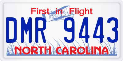 NC license plate DMR9443