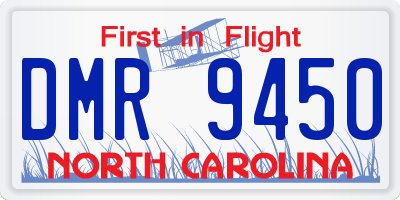 NC license plate DMR9450