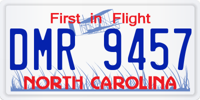 NC license plate DMR9457