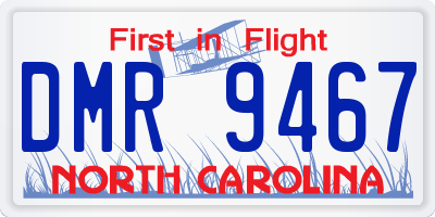 NC license plate DMR9467