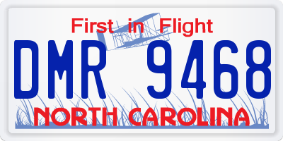 NC license plate DMR9468
