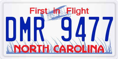 NC license plate DMR9477