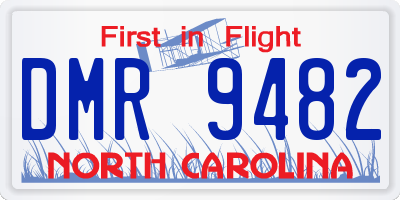 NC license plate DMR9482