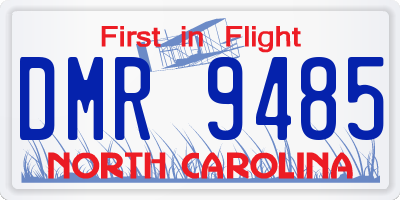 NC license plate DMR9485