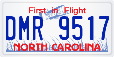 NC license plate DMR9517