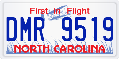 NC license plate DMR9519