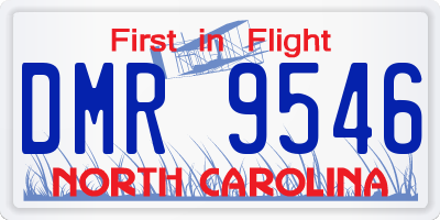 NC license plate DMR9546