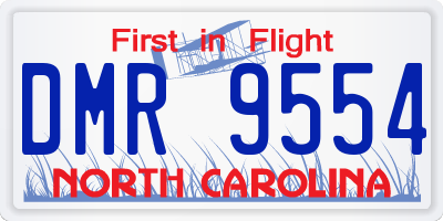 NC license plate DMR9554