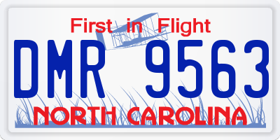 NC license plate DMR9563