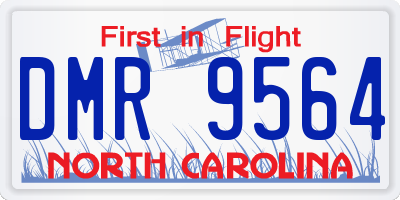 NC license plate DMR9564