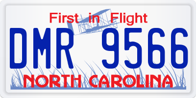 NC license plate DMR9566