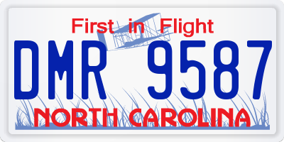 NC license plate DMR9587
