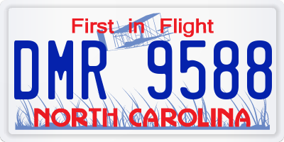 NC license plate DMR9588