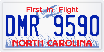NC license plate DMR9590